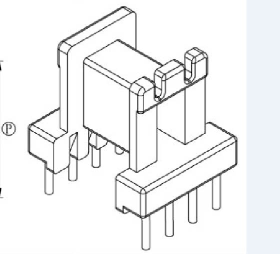ee10骨架高频变压器磁芯骨架卧式4 4针1002带飞线槽   10套1包