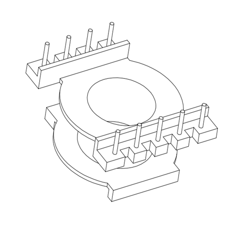 EQ3016变压器高频电源磁芯骨架立式5+4 骨架磁芯