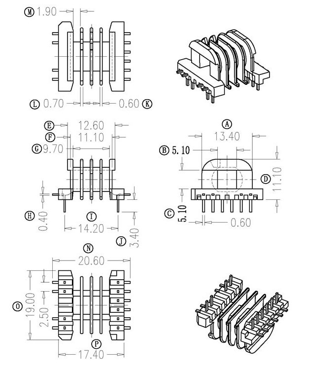 变压器骨架磁芯磁环外壳