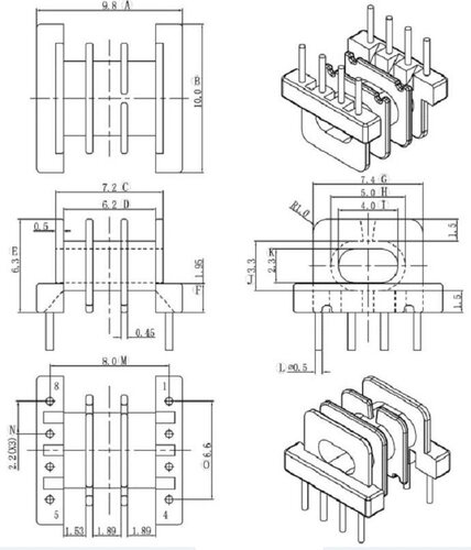epc10骨架高频骨架变压器