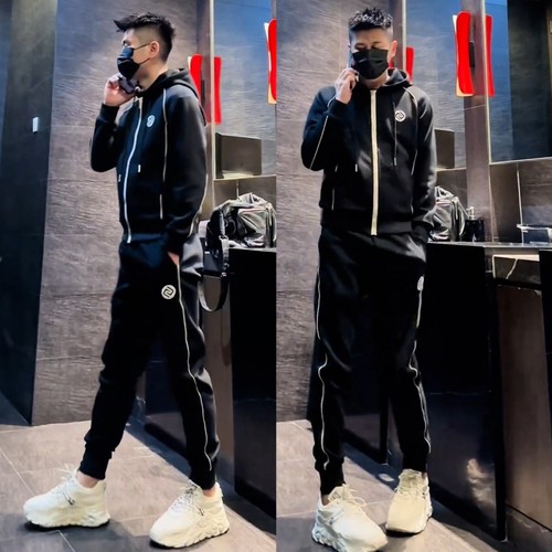 秋季欧货轻奢时尚连帽休闲套装