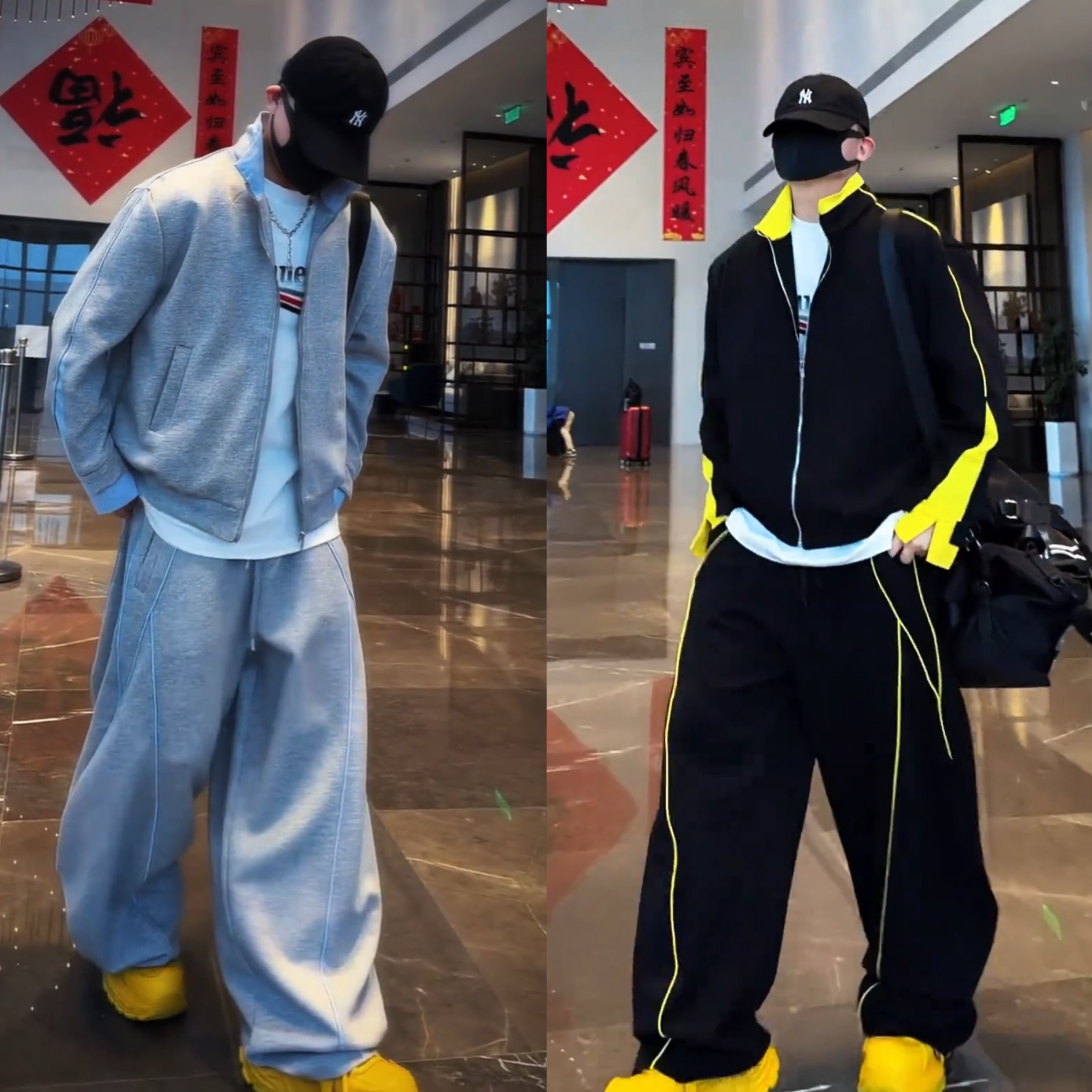 春季新款男士卫裤套装情侣款