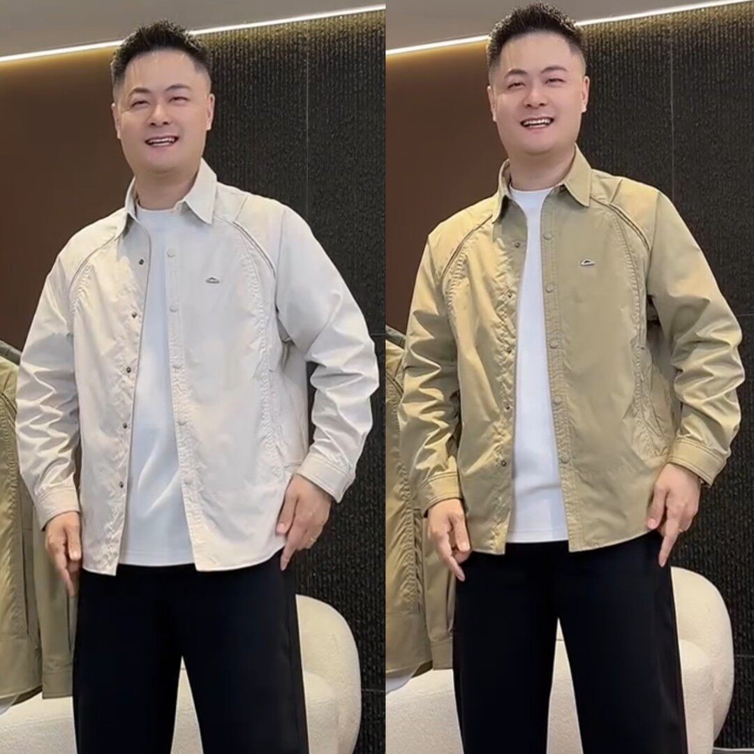 春款男士衬衫式夹克外套2026简约百搭立领户外休闲百搭夹克外套男