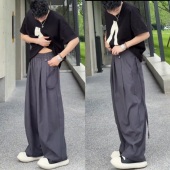 型宽松潮流直筒裤 夏季 经典 版 冰丝速干可拆卸设计阔腿休闲裤 男薄款