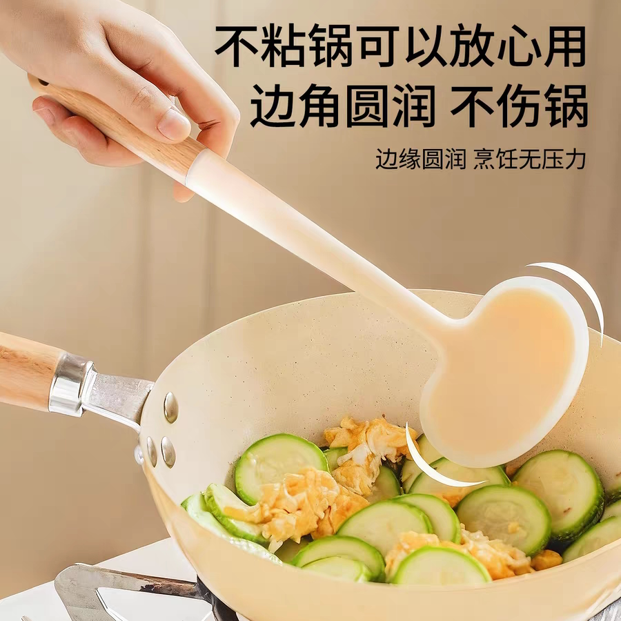 食品级硅胶蘑菇铲勺不粘锅防烫