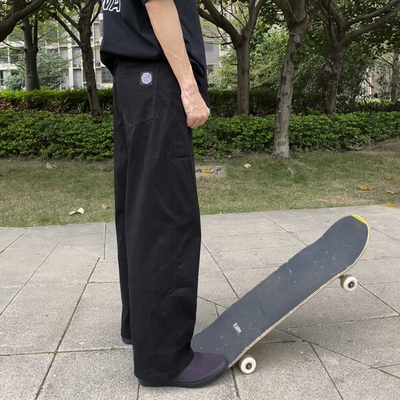 长裤大直筒宽松街头滑板