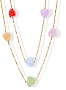 CH 出口余叠戴桃心软糖项链