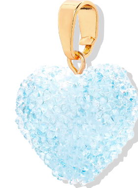 蓝色爱心耳环女小众设计感CH软糖吊坠