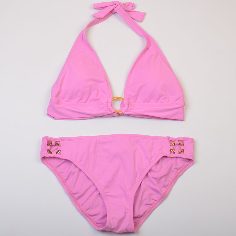 新款美国设计师品牌BL**时尚纯色聚拢大码比基尼bikini泳衣女多款