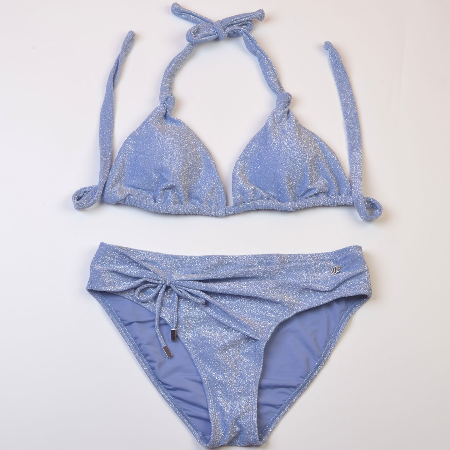 外贸原单品牌海边度假纯色性感分体泳衣时尚bikini泳装带胸垫