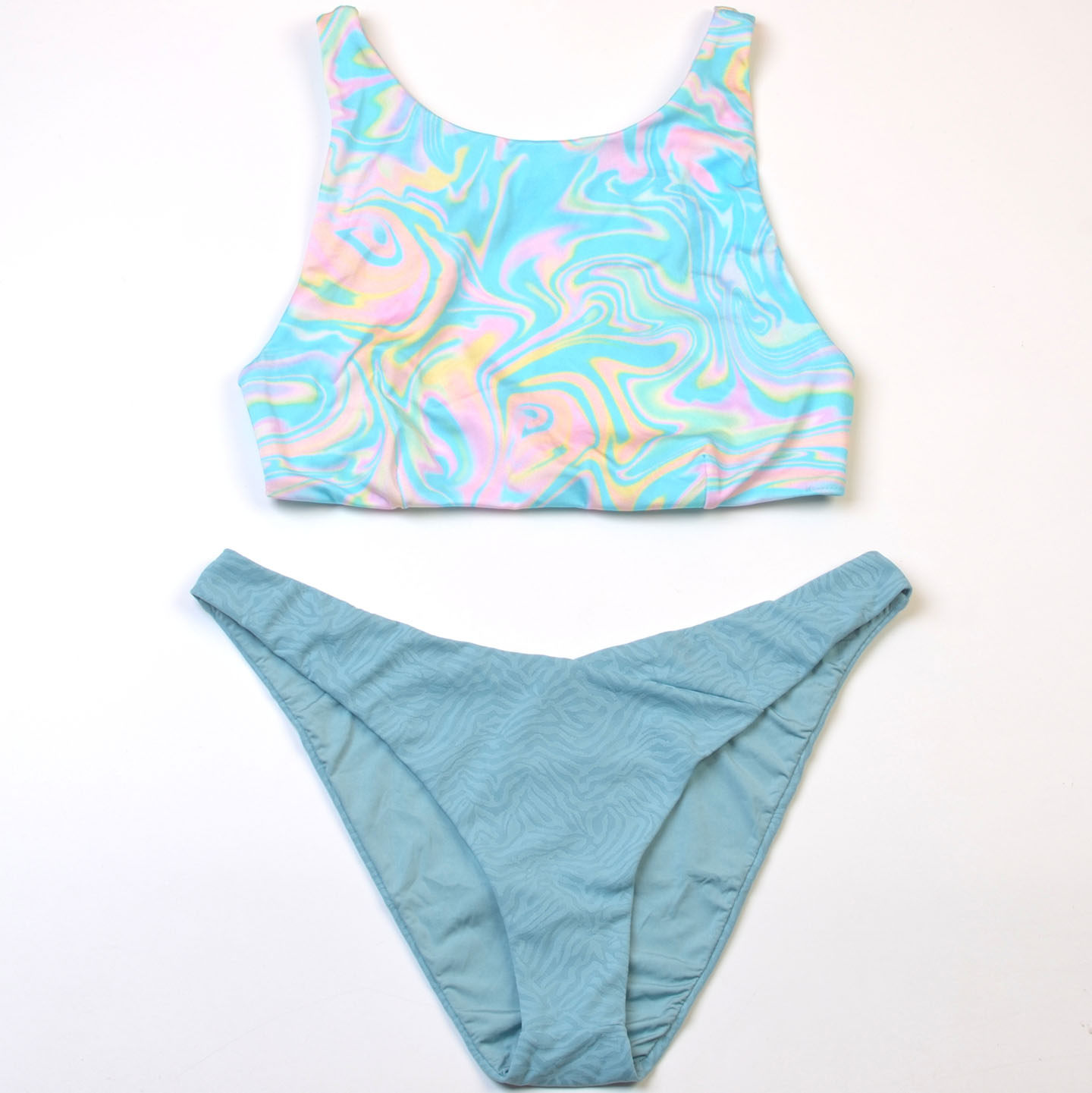 澳洲品牌*V*A背心式时尚运动分体泳衣比基尼bikini度假温泉泳装