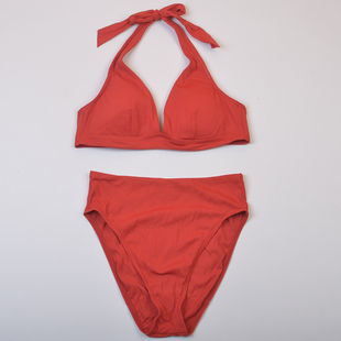 显瘦bikini泳衣套装 比基尼时尚 女 纯色大胸聚拢大码 美国品牌ESP