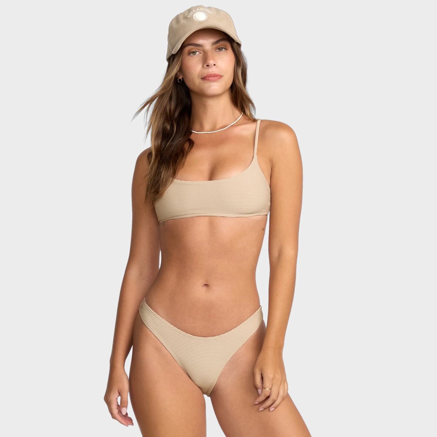 澳洲品牌Bil*性感海边度假纯色比基尼bikini抹胸时尚泳装带胸垫