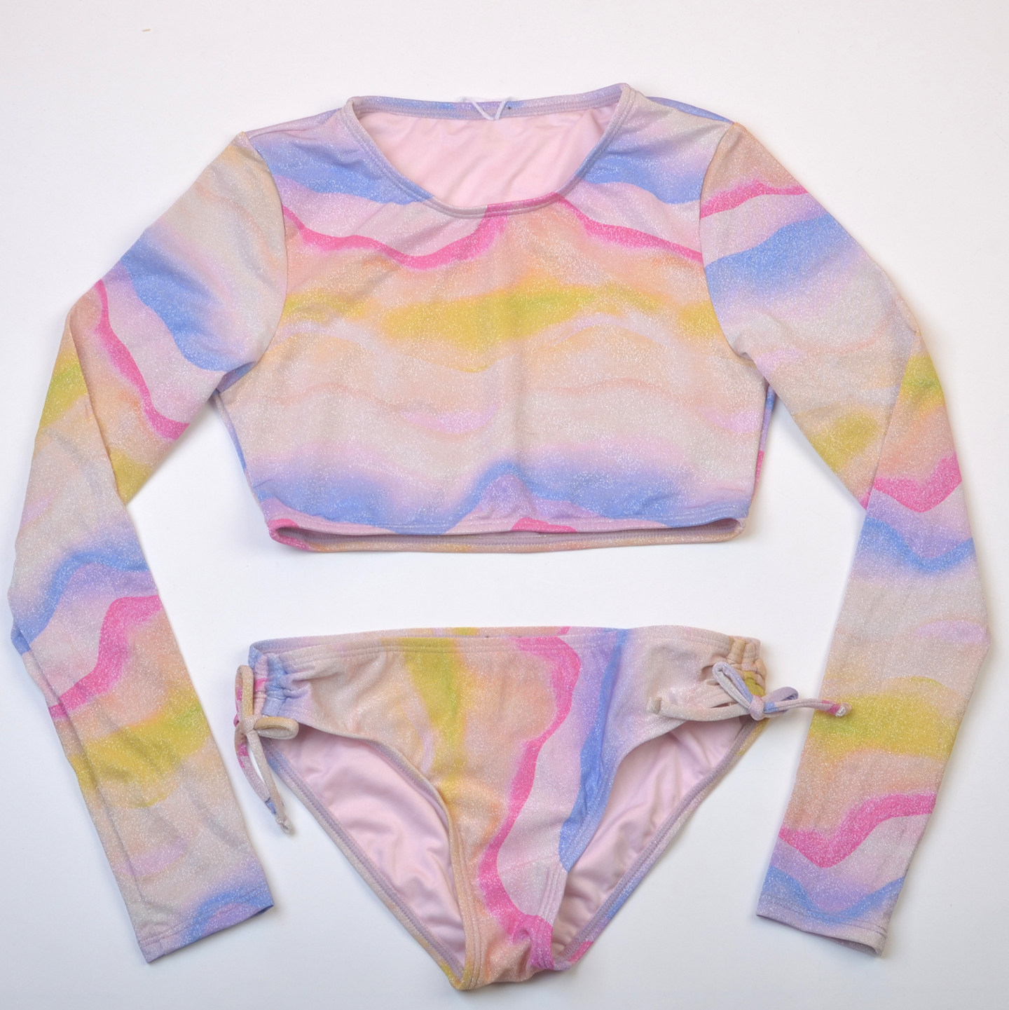 澳洲品牌女童长袖防晒分体泳衣