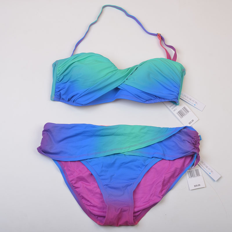 欧美设计师品牌B*渐变比基尼泳衣