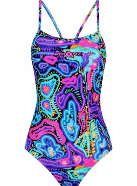 澳洲品牌AMA**品牌2025新款竞技竞速比赛连体泳衣运动游泳衣抗氯