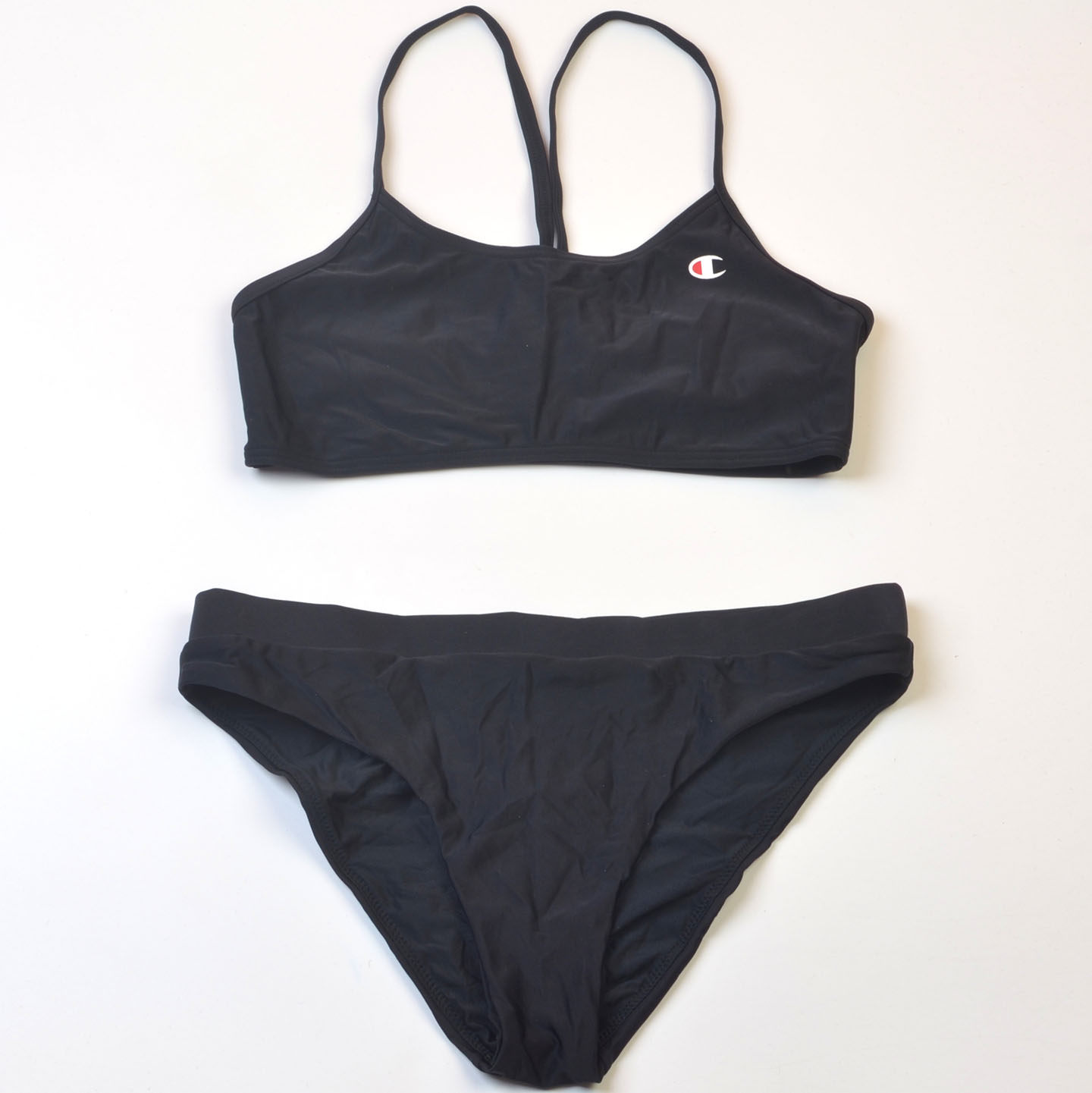 新款美国运动品牌黑色比基尼分体泳衣时尚bikini泳装女款