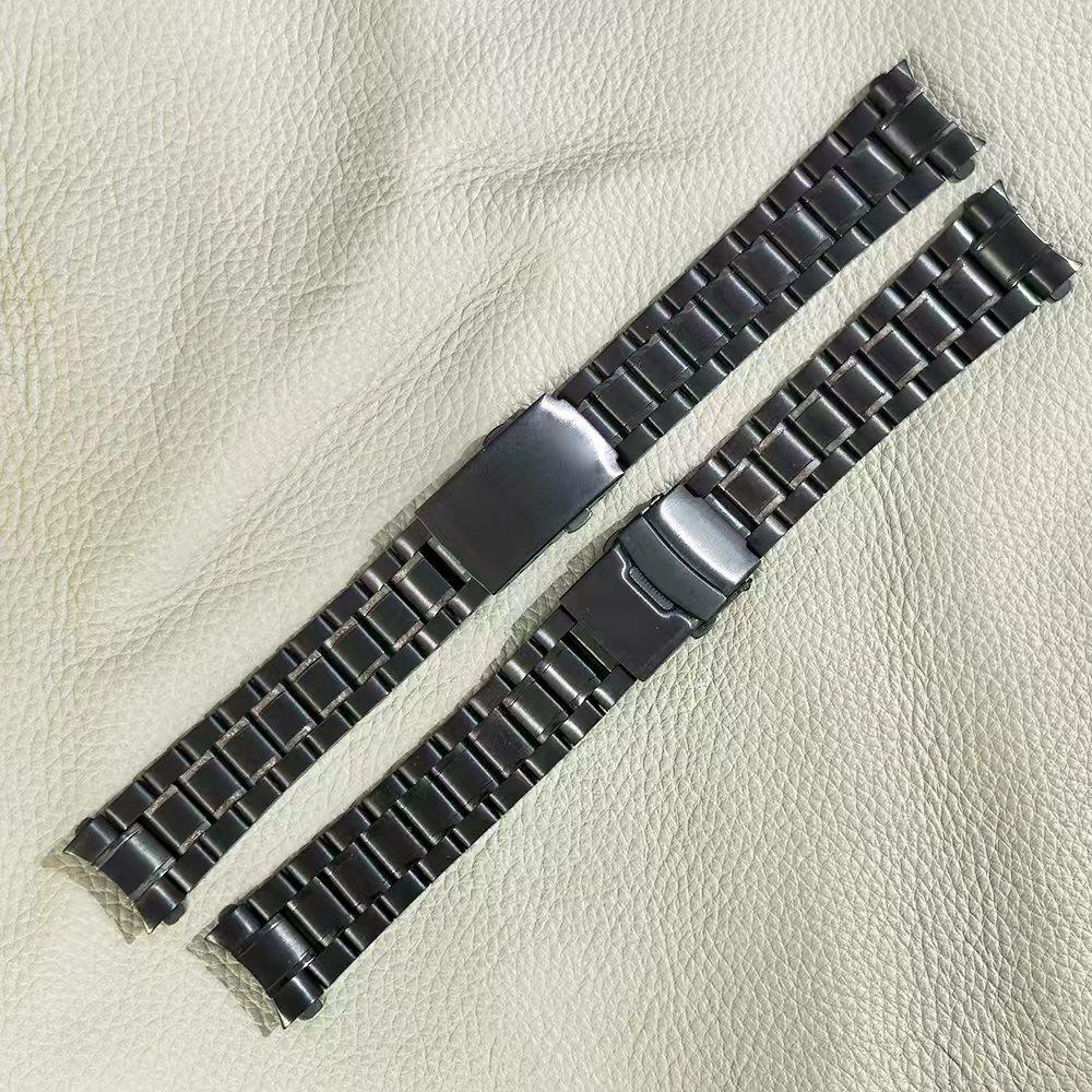 适配卡西欧手表黑色钢带EFE504 506 实心不锈钢表带手表链