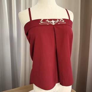 汉服宋抹吊带肩带可调日常复古绣花大码女薄款汉服内搭新中式国风
