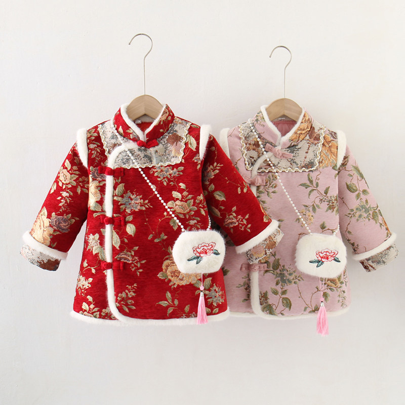 漢服女童冬裝旗袍保暖女寶寶禮服拜年服唐裝兒童中國風喜慶過年服在類目 童裝/嬰兒裝/親子裝, 兒童旗袍/唐裝/民族服裝, 唐裝中 - 來自Buy2taobao.com提供專業的淘寶代購服務