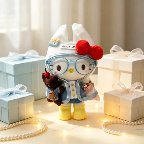 正版雨衣HelloKitty卡通毛绒玩偶挂件钥匙扣kt猫公仔包挂件
