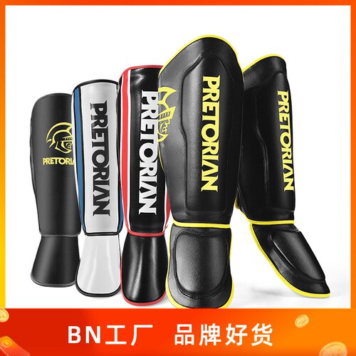 散打护腿自由搏击巴西拳击护腿板加厚连脚背护胫3n训练护小腿护具