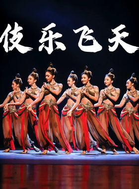 西夏公主敦煌演出服伎乐飞天黑神话悟空莲花分合绸灼灼舞画壁绝响
