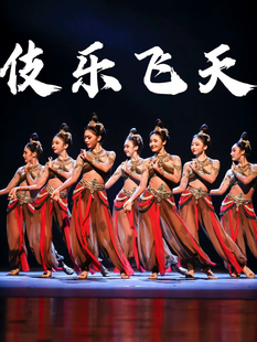 西夏公主敦煌演出服伎乐飞天黑神话悟空莲花分合绸灼灼舞画壁绝响