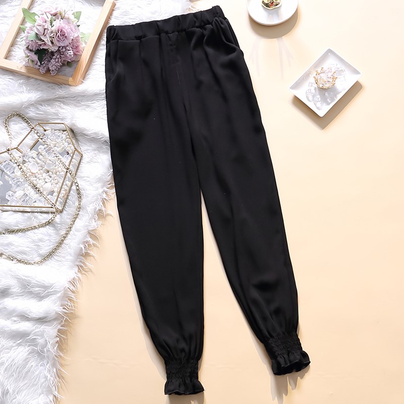 适合胖女人穿的夏装胯大腿粗的裤子2019新款大码女休闲冰丝雪纺裤|ruв категории Женская одежда, женской одежды - от Buy2taobao.com для оказания профессиональной услуги покупки агента Taobao