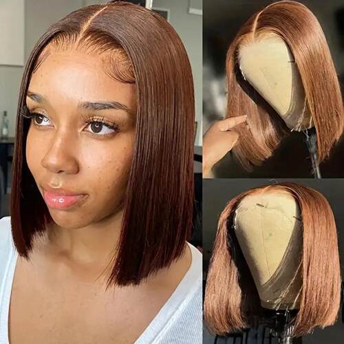 Lace Front Human Hair Wig for Women with Pre-plucked Hair