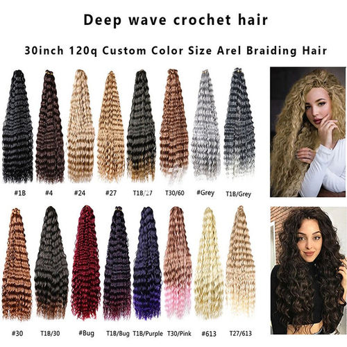 Deep Wave Twist Crochet Ombre Braiding Hair Synthetic Curly