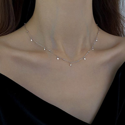 Chic Women Choker Necklace Silver Color Temperament Small Be