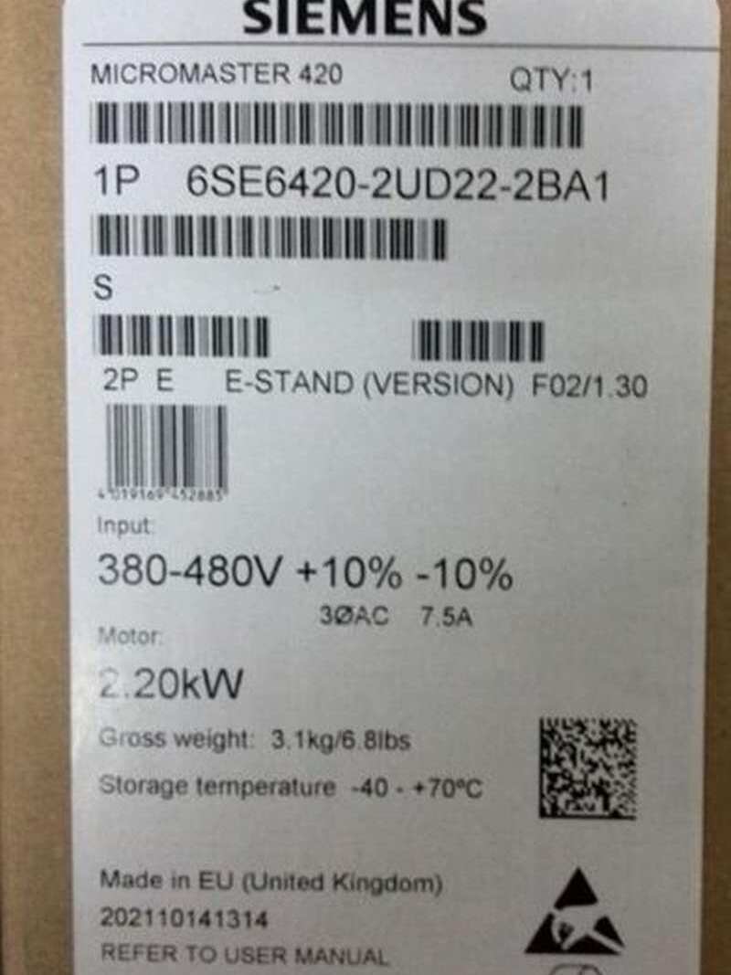 西门子440变频器带滤波器 功率15KW变频器6SE6440-2AD31-1CA1