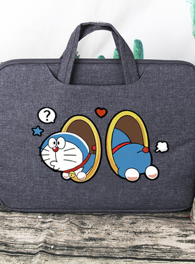 笔记本电脑包手提卡通印花可爱文艺2023适用苹果macbook air14华为matebook联想小新13华硕pro15.6戴尔16寸