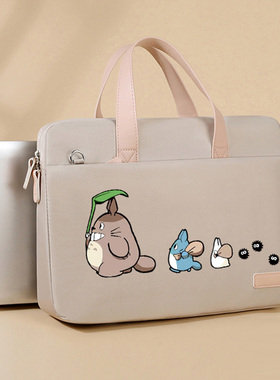 手提斜跨电脑包适用联想苹果华为戴尔惠普华硕宏基小米神舟14寸16小新air13.3笔记本女士15.6公文包游匣G15