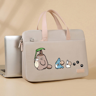 手提斜跨电脑包适用联想苹果华为戴尔惠普华硕宏基小米神舟14寸16小新air13.3笔记本女士15.6公文包游匣G15