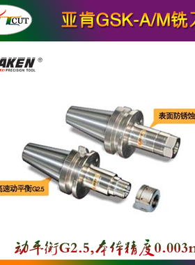 台湾AKEN亚肯刀柄 BT30/BT40-GSK10/16-60/90 A/M型动平衡铣刀柄