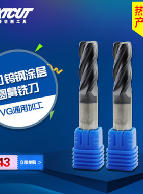 NEXTCUT 钨钢圆鼻刀 4R0.2/6R0.2/8R0.5/10R0.5/12R1 圆鼻立铣刀