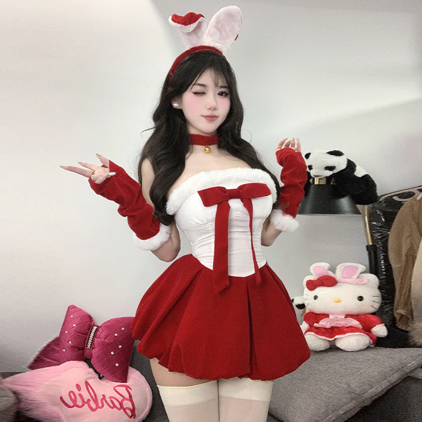 圣诞节服装舞台演出服性感兔女郎