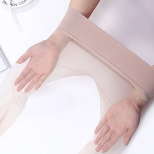 袜低腰开裆全透明无痕 肉色超薄款 360度大码 无缝裆部性感女袜夏季