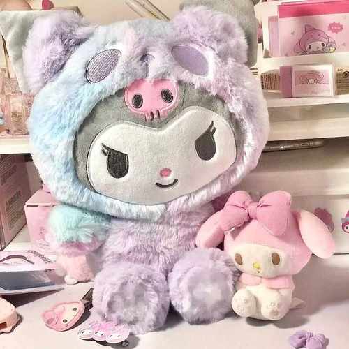 美乐蒂库洛米扎染玉桂狗抱枕娃娃