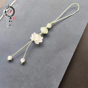 原创设计小清新旗袍胸前压襟坠茶服挂饰古风女款手机挂绳闺蜜礼物