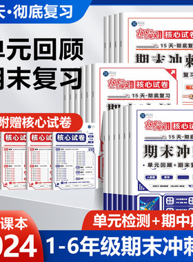 期末冲刺100分闯关试卷一二年级三年级四年级五六年级下册15天彻底复习试卷测试卷全套人教版语数英小学单元专项训练期中期末考试