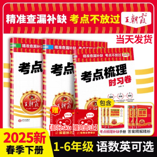 王朝霞考点梳理时习卷2025下册上王朝霞试卷小学一二三四五六年级小学语文数学英语全套人教北师苏教单元 检测卷查漏补缺考点不放过