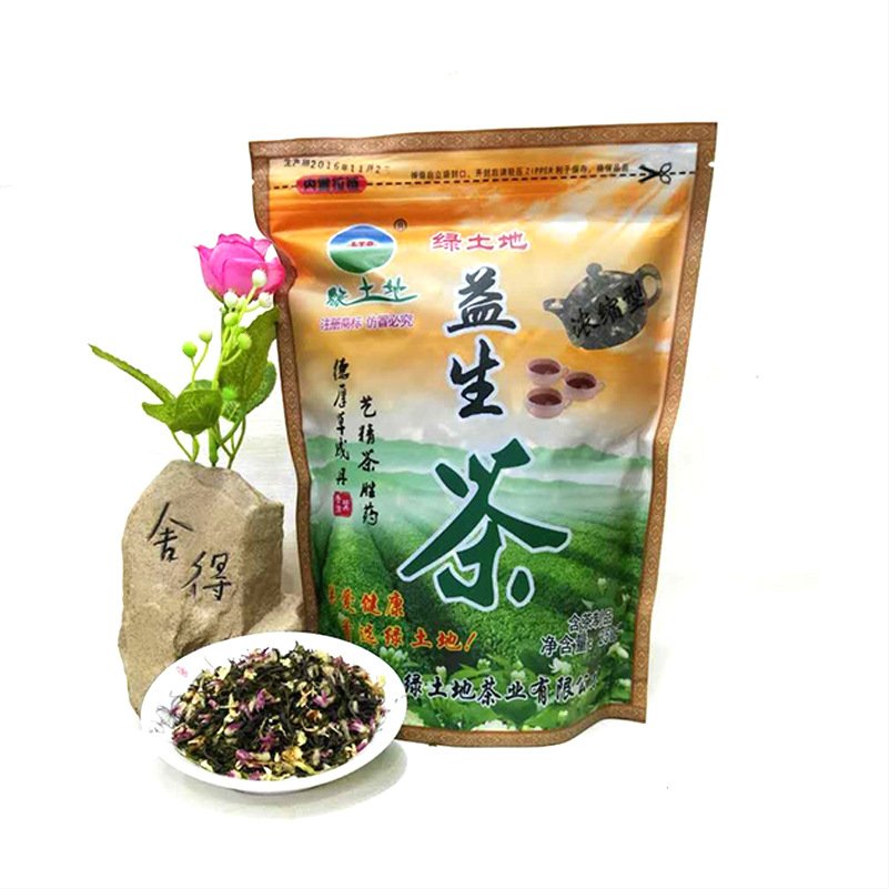 绿土地益生茶男女老少熬夜保健养生茶茉莉花菊花组合型花茶250g