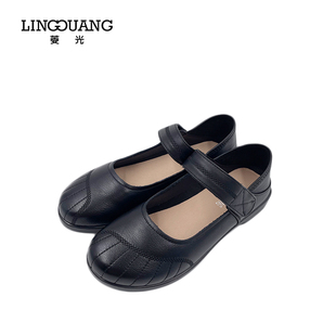 舒适单鞋 菱光女鞋 2023春季 新款 B233JK202 圆头浅口魔术贴妈妈鞋