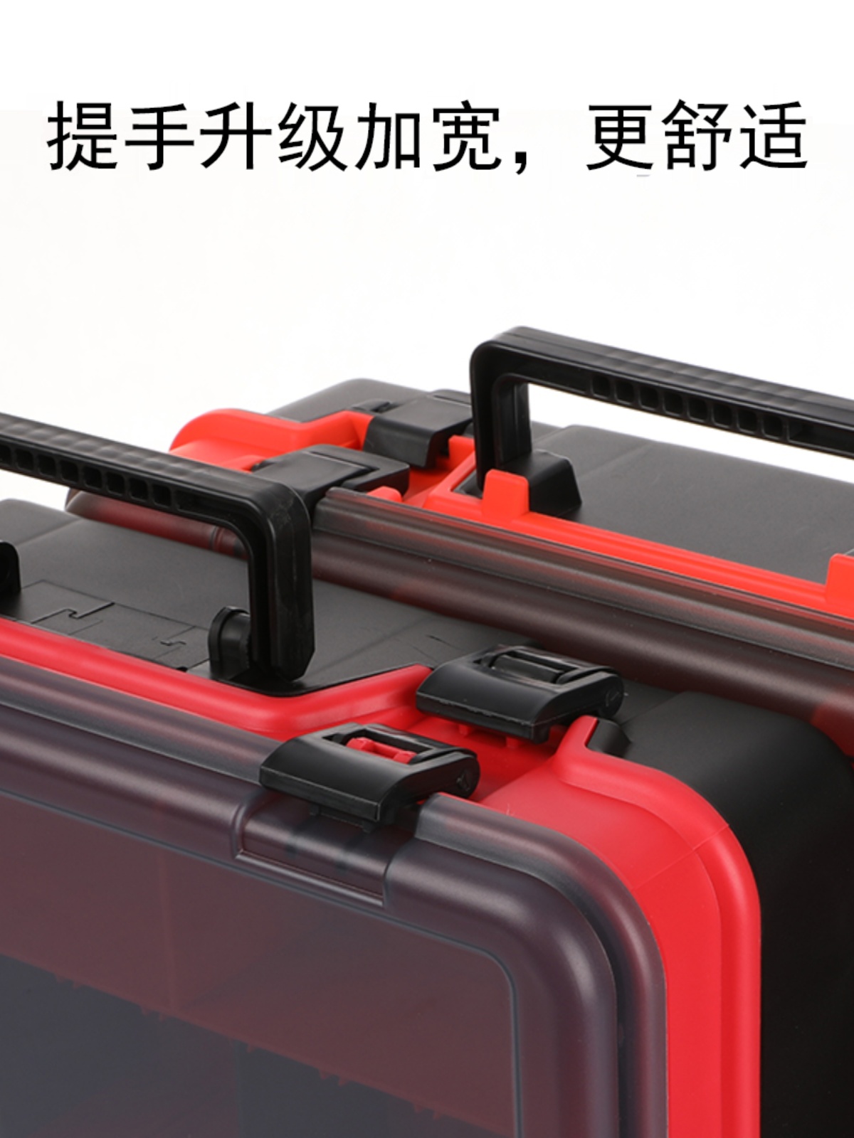 双层渔具配件盒工具箱 淡水海钓船钓路亚饵盒 路亚手提便携饵盒u.