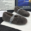 羊羔毛懒人豆豆鞋女2025秋冬新款百搭休闲加绒保暖毛毛鞋棉瓢鞋潮