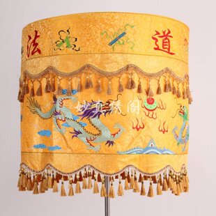 道家双龙戏珠宝盖刺绣龙宝盖佛堂幢幡华盖佛顶神像帽万民伞定制
