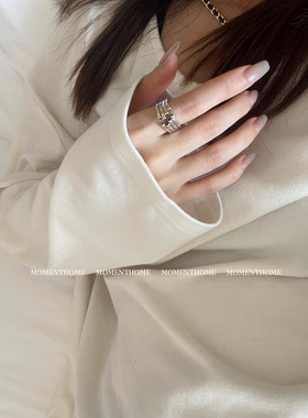 极简冷淡*925纯银戒指女